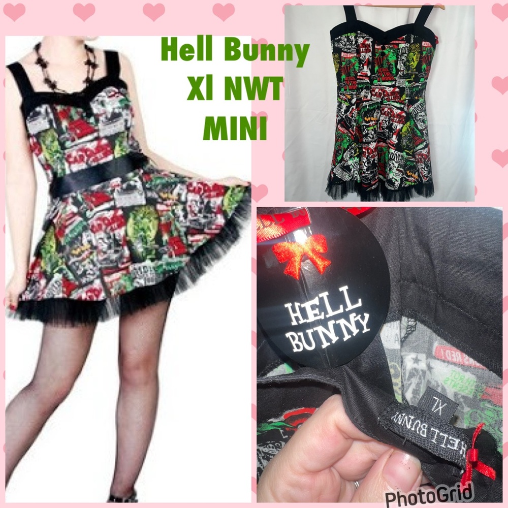Hell Bunny Multicolor Graphic Dress